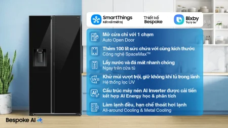 Tủ Lạnh Samsung Inverter 634 Lít RS80F65J2BSV