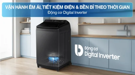 Máy Giặt Samsung Inverter 15 kg WA80F15S5CSV