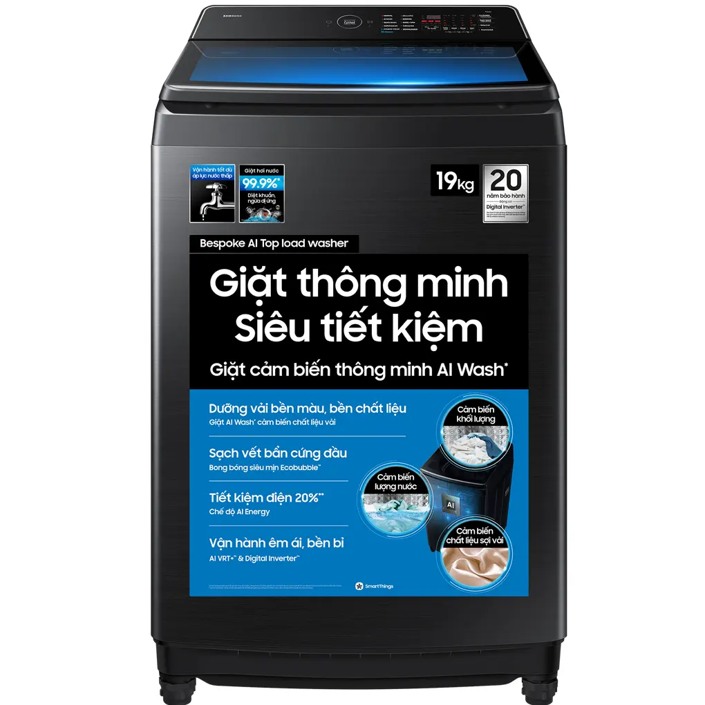 Máy Giặt Samsung Inverter 19 kg WA80F19B9BSV