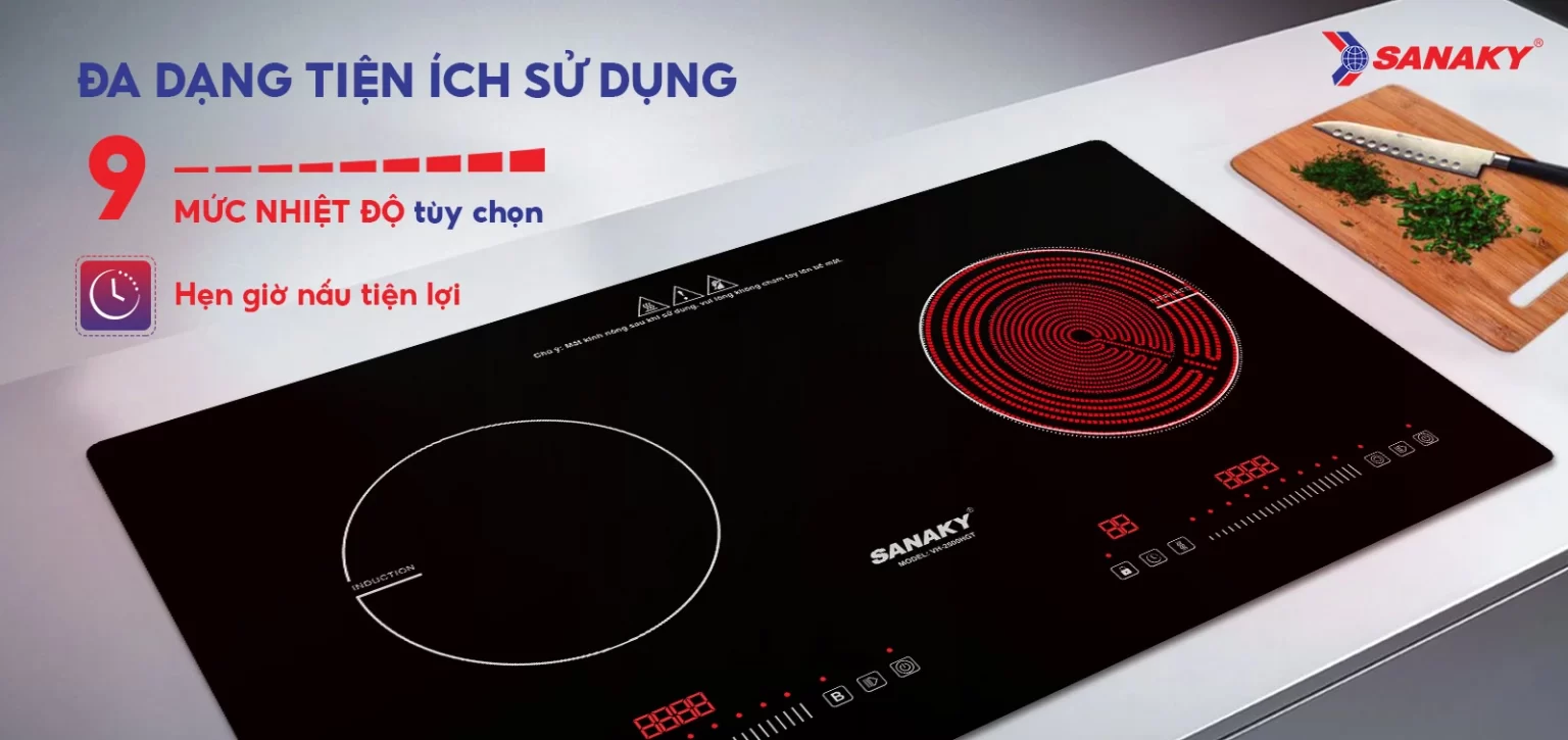 Bếp Đôi Điện Từ Và Hồng Ngoại Sanaky VH-2500HGT 4