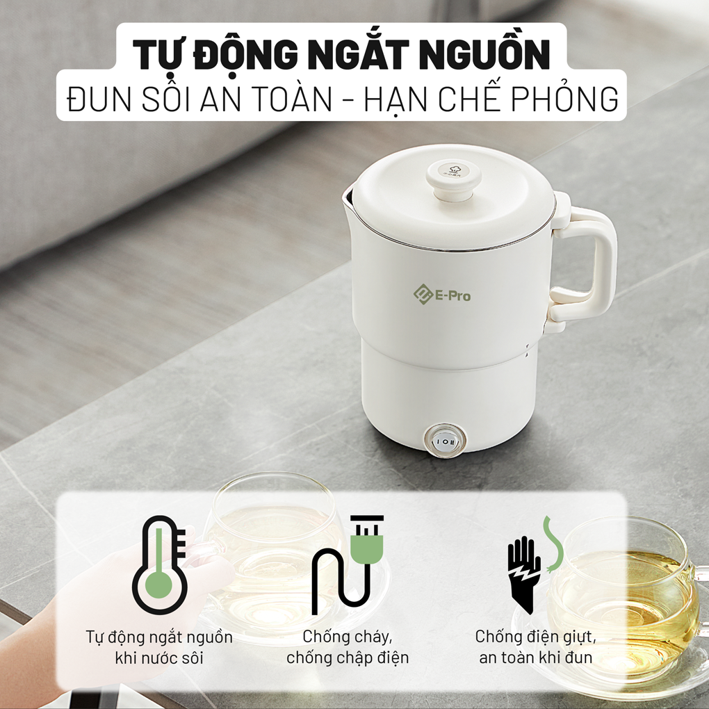 Bình Đun Điện E-PRO 800ml VEP-EKT-SS2 (ZDP) 6