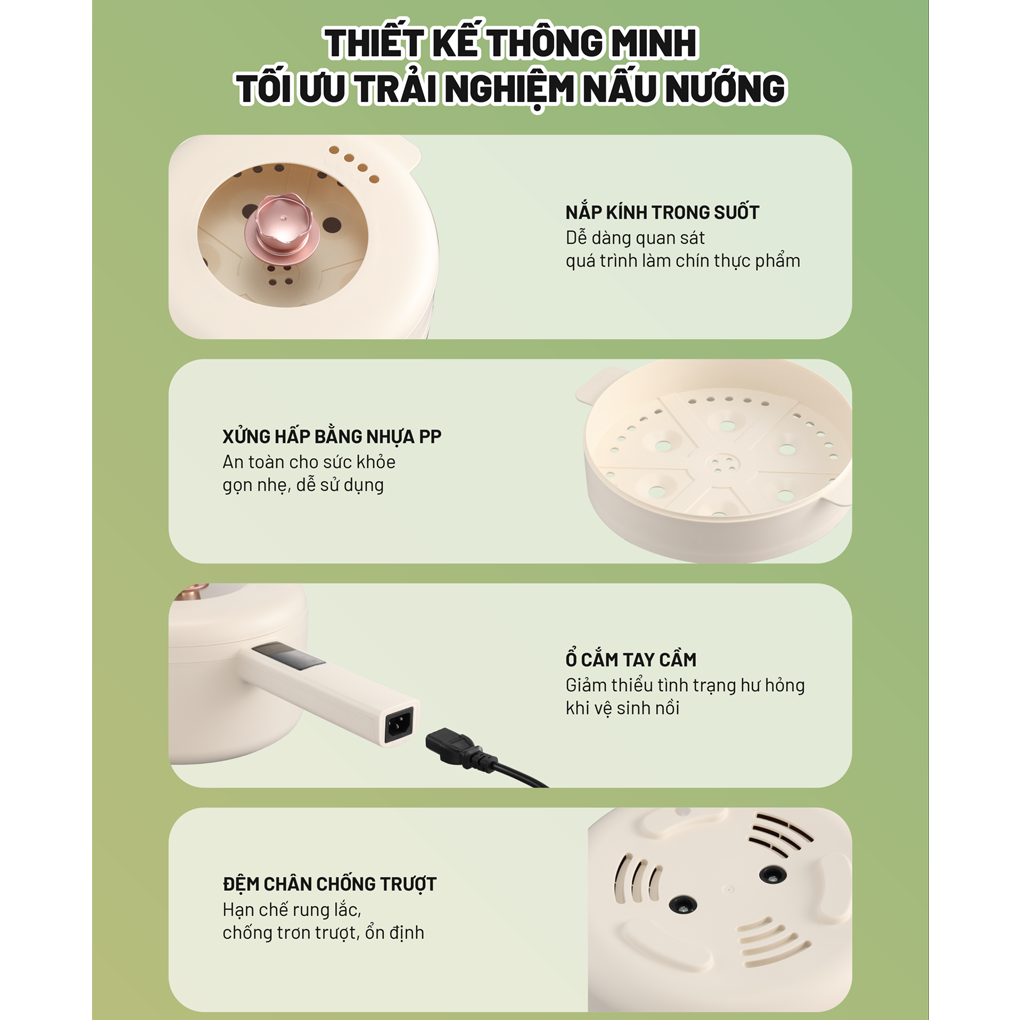 Nồi Điện Đa Năng E-PRO 3.0 Lít VEP-DEC-SD4Z 11