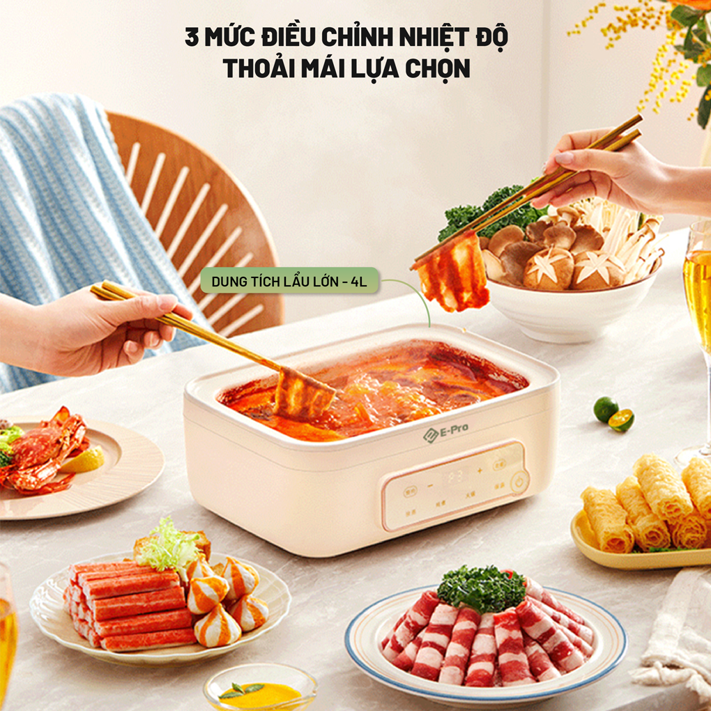 Nồi Lẩu Hấp Thủy Nhiệt Đa Năng E-PRO 22 Lít VEP-HPS-DZ8 (PP3) 9