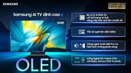 Smart Tivi Samsung OLED 4K Vision AI 65 Inch QA65S95F