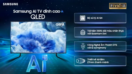 Smart Tivi Samsung QLED 4K Vision AI 55 Inch QA55Q8F