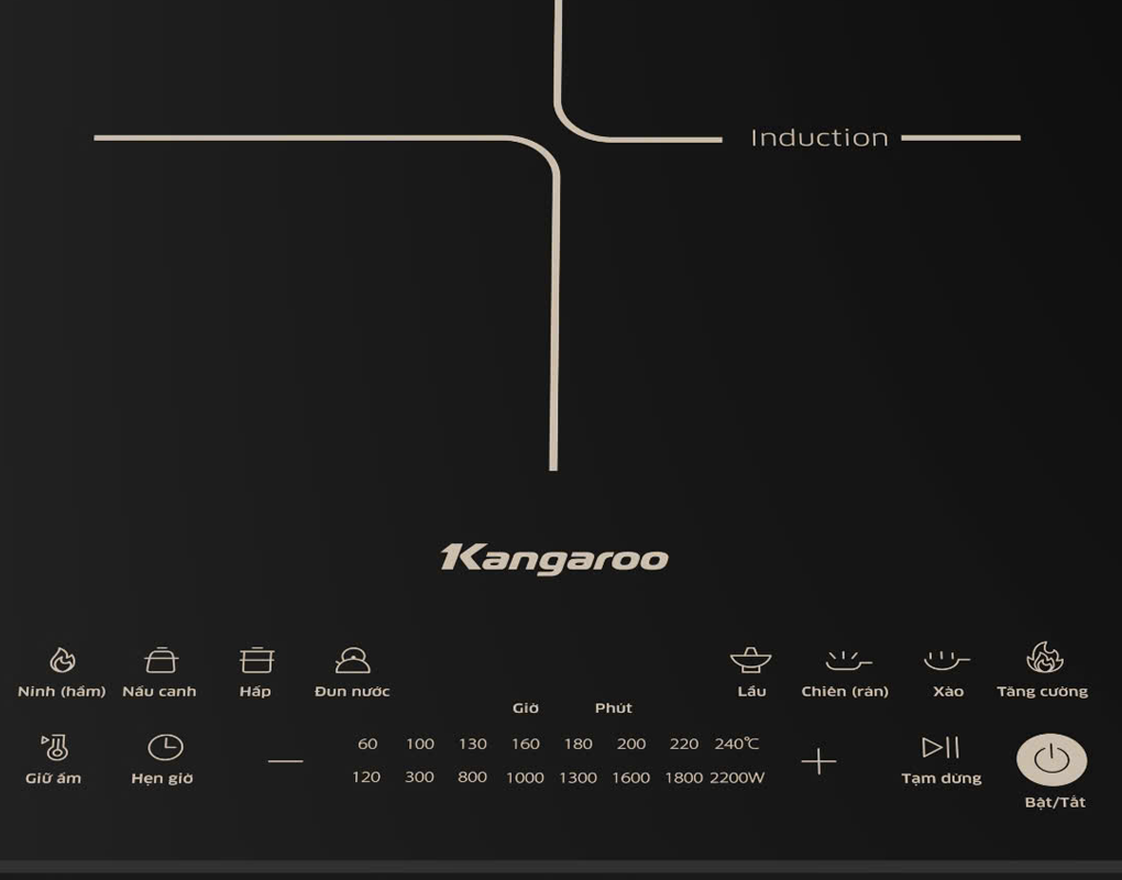 Bếp Điện Từ Đơn Kangaroo KGIC22S2 2200W 3