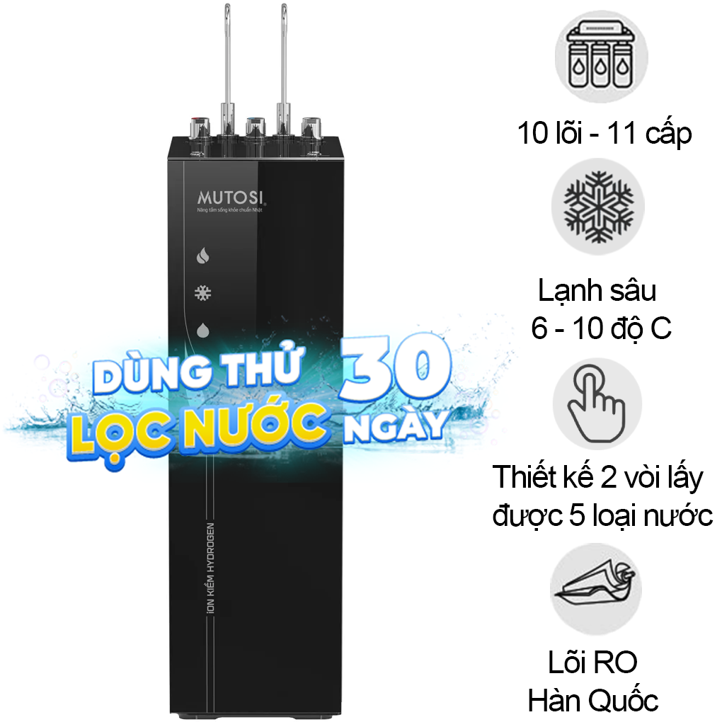 M&aacute;y Lọc Nước Ion Kiềm Hydrogen 10 L&otilde;i MP-P68K