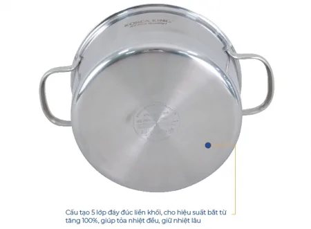 Nồi Inox 5 Lớp Đáy Liền Korea King KP-18S5PLY 2 Lít 5