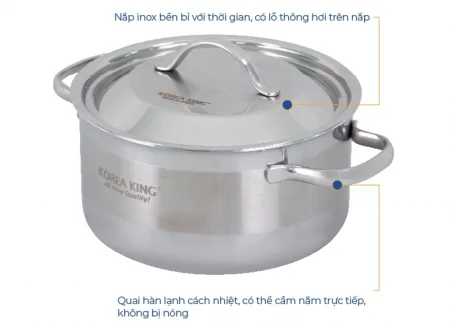 Nồi Inox 5 Lớp Đáy Liền Korea King KP-20S5PLY 3 Lít 4