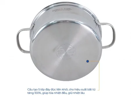 Nồi Inox 5 Lớp Đáy Liền Korea King KP-20S5PLY 3 Lít 5