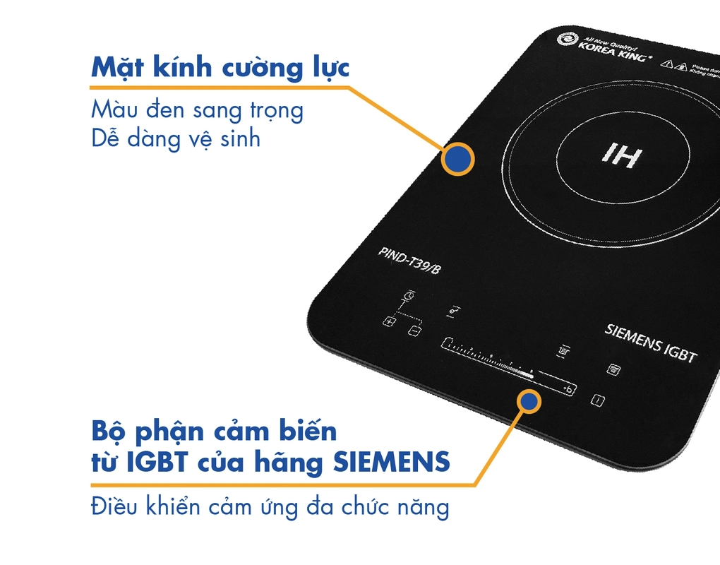 Bếp Điện Từ Korea King PIND-T39/B 1