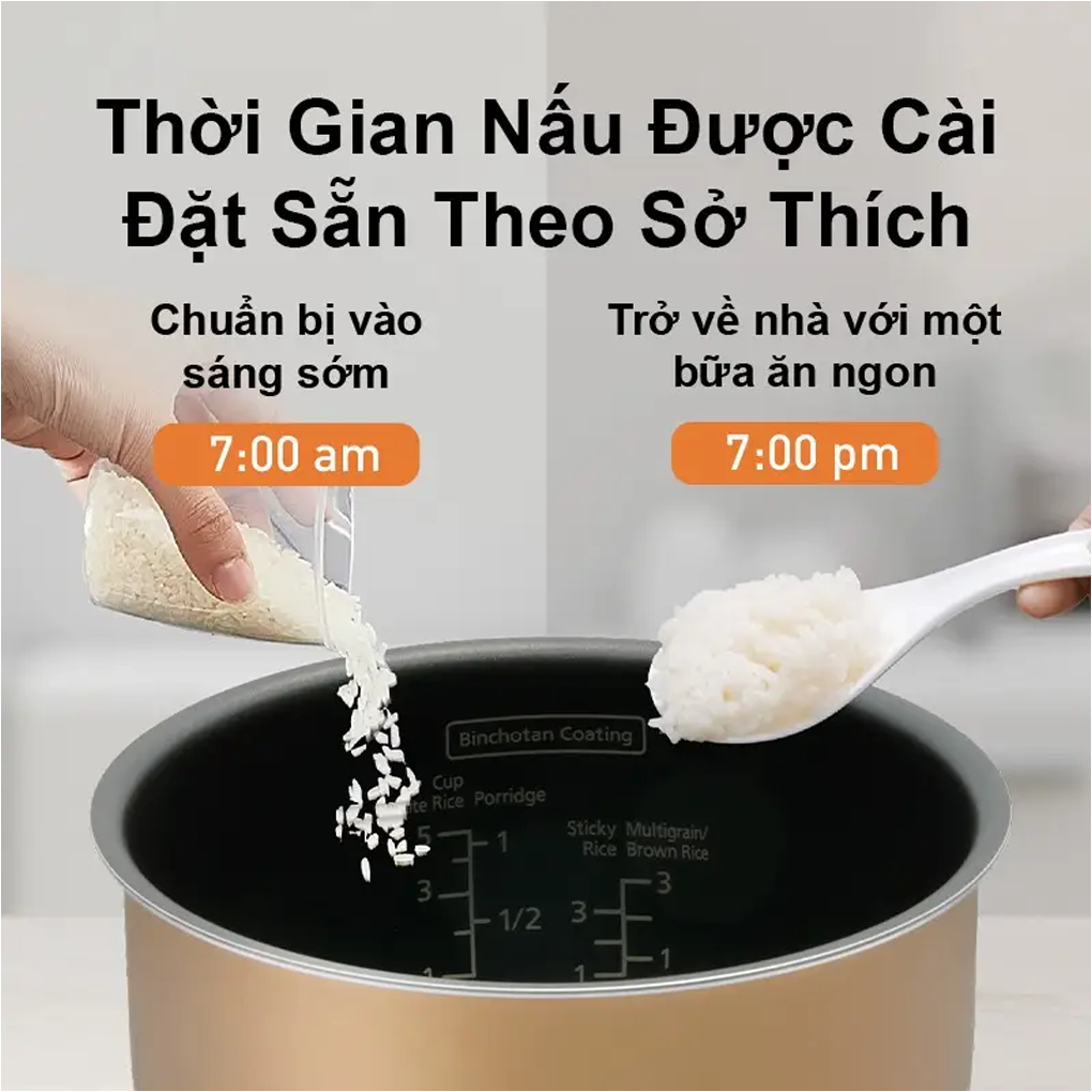 Nồi Cơm Điện Tử Panasonic SR-DM104KRA 1 Lít 11