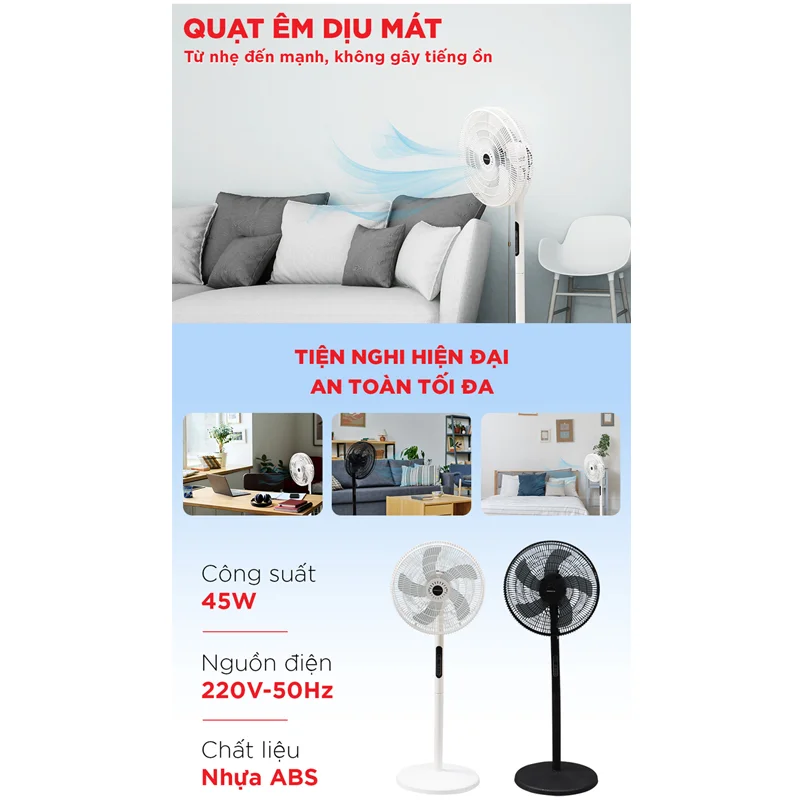 Quạt Đứng Có Remote Điều Khiển Perfect PF-QD310 5