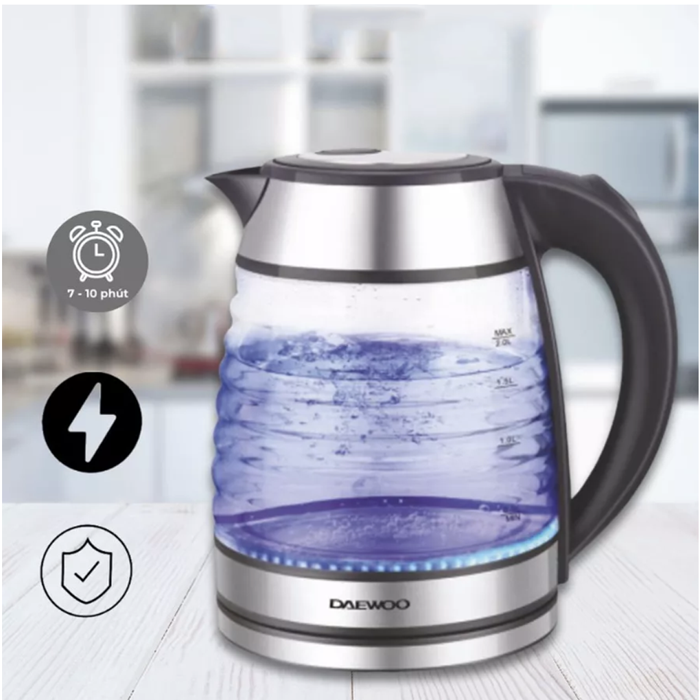 Ấm Đun Thủy Tinh Deawoo DWK-GL1803 1.7 Lít 4