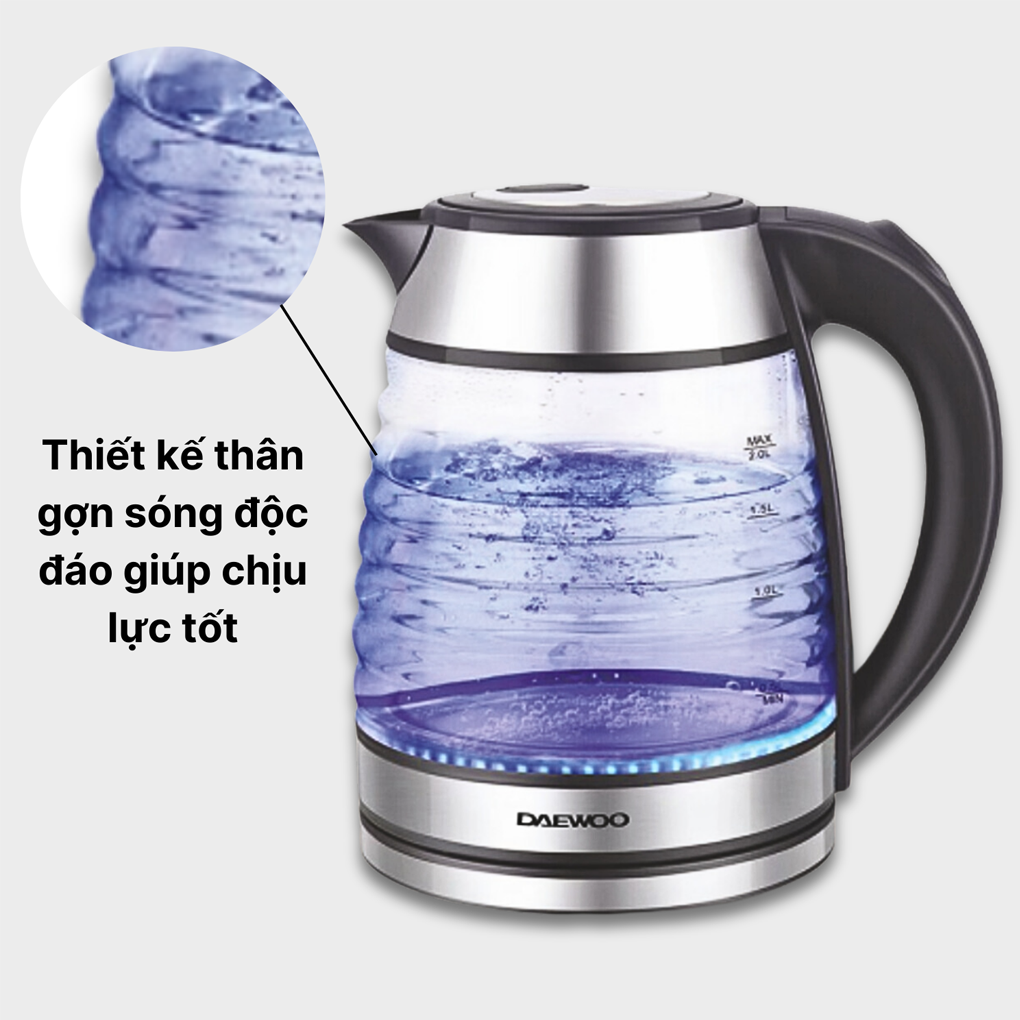Ấm Đun Thủy Tinh Deawoo DWK-GL1803 1.7 Lít 5