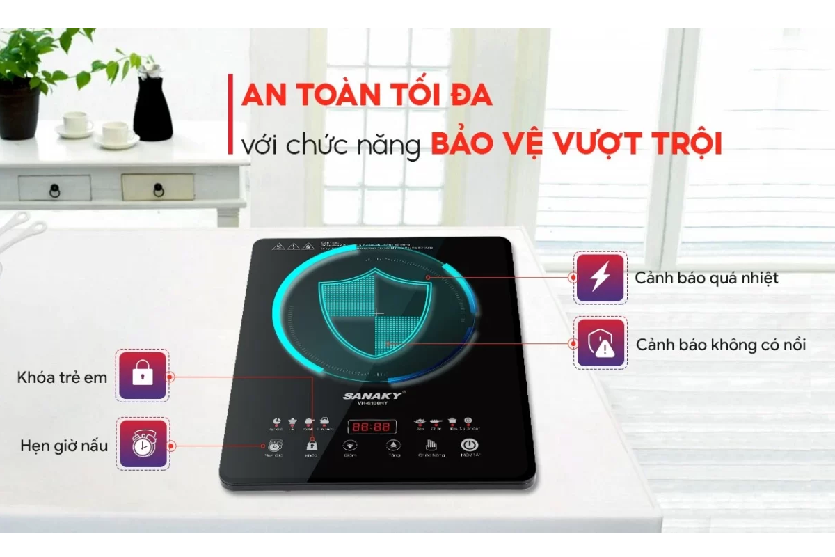 Bếp Điện Từ Đơn Sanaky VH6100HY 4