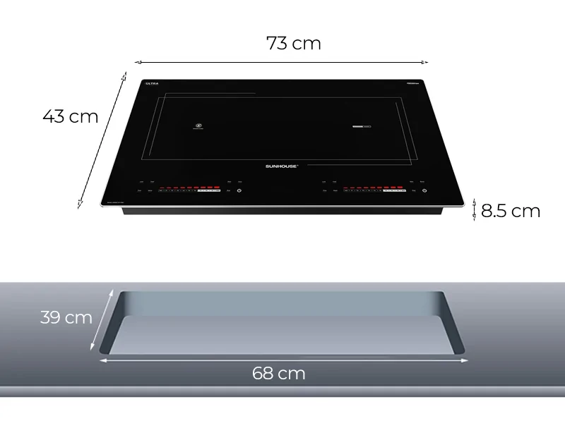 Bếp Đôi Điện Từ Hồng Ngoại Sunhouse SHB82191-VMC 4400W 1