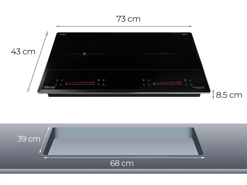 Bếp Đôi Điện Từ Hồng Ngoại Sunhouse Mama MMB82141-TMC 4400W - Xuất Xứ Thái Lan 0