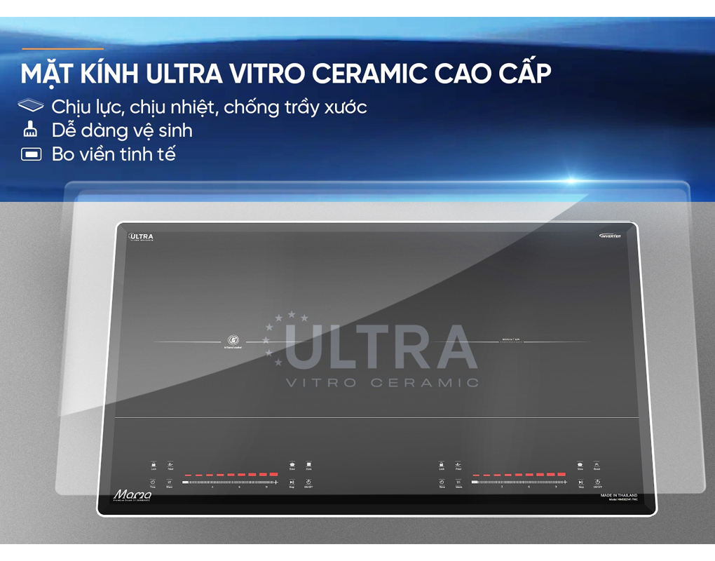 Bếp Đôi Điện Từ Hồng Ngoại Sunhouse Mama MMB82141-TMC 4400W - Xuất Xứ Thái Lan 5