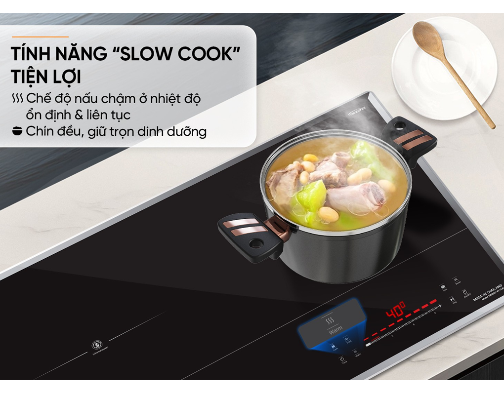 Bếp Đôi Điện Từ Hồng Ngoại Sunhouse Mama MMB82141-TMC 4400W - Xuất Xứ Thái Lan 6