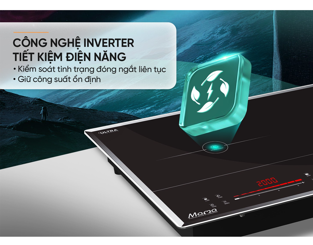 Bếp Đôi Điện Từ Hồng Ngoại Sunhouse Mama MMB82141-TMC 4400W - Xuất Xứ Thái Lan 9