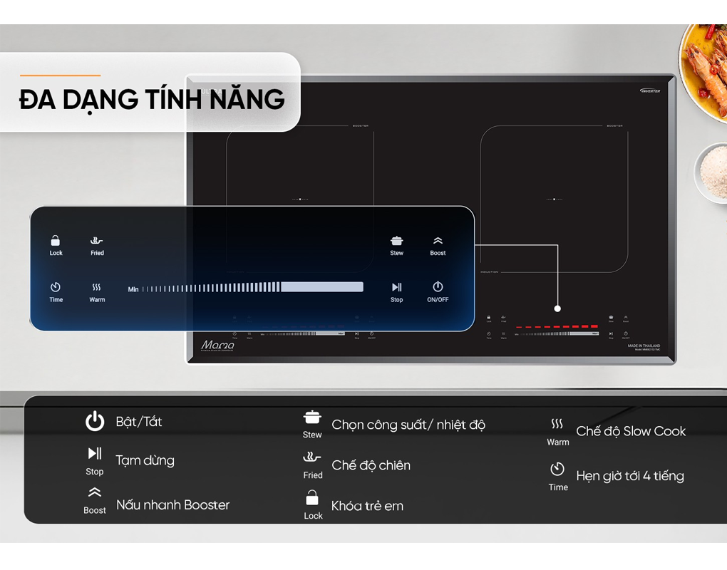 Bếp Đôi Điện Từ Sunhouse MaMa MMB82152-TMC 4400W - Xuất Xứ Thái Lan 10