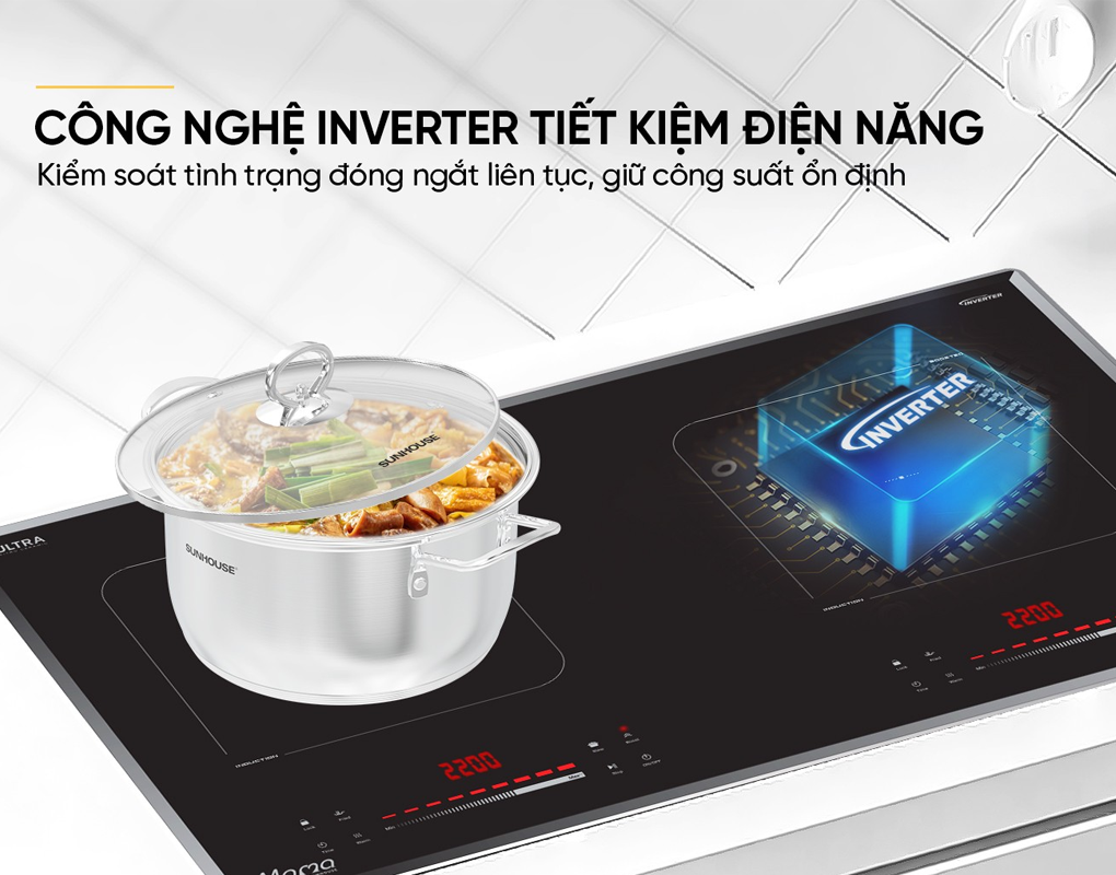 Bếp Đôi Điện Từ Sunhouse MaMa MMB82152-TMC 4400W - Xuất Xứ Thái Lan 9