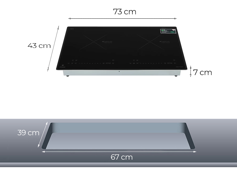 Bếp Từ Đôi Lắp Âm Pramie PRTH-2203 5