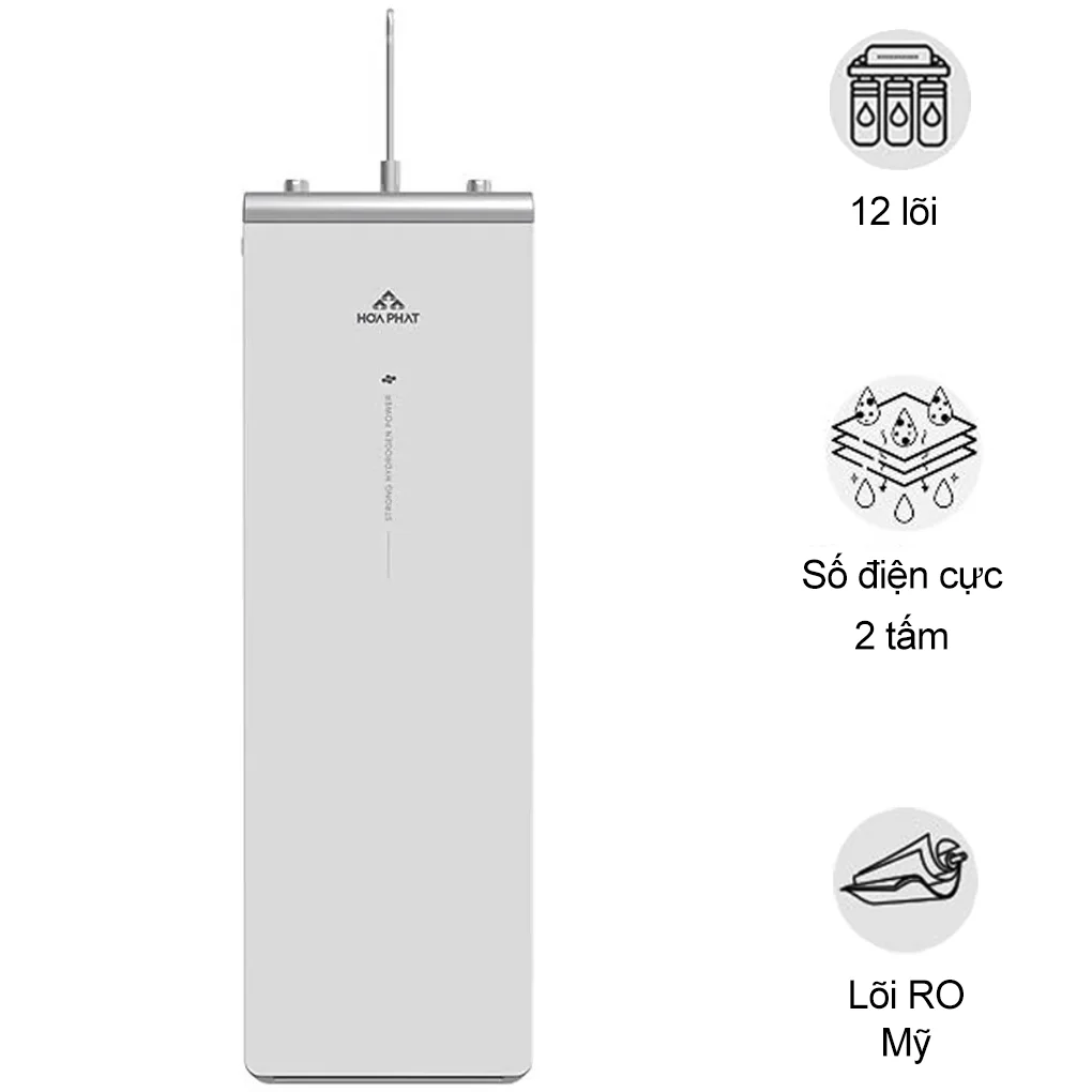 Máy Lọc Nước Hydrogen Ion Kiềm Hòa Phát RO HyperS HPA855 12 Lõi