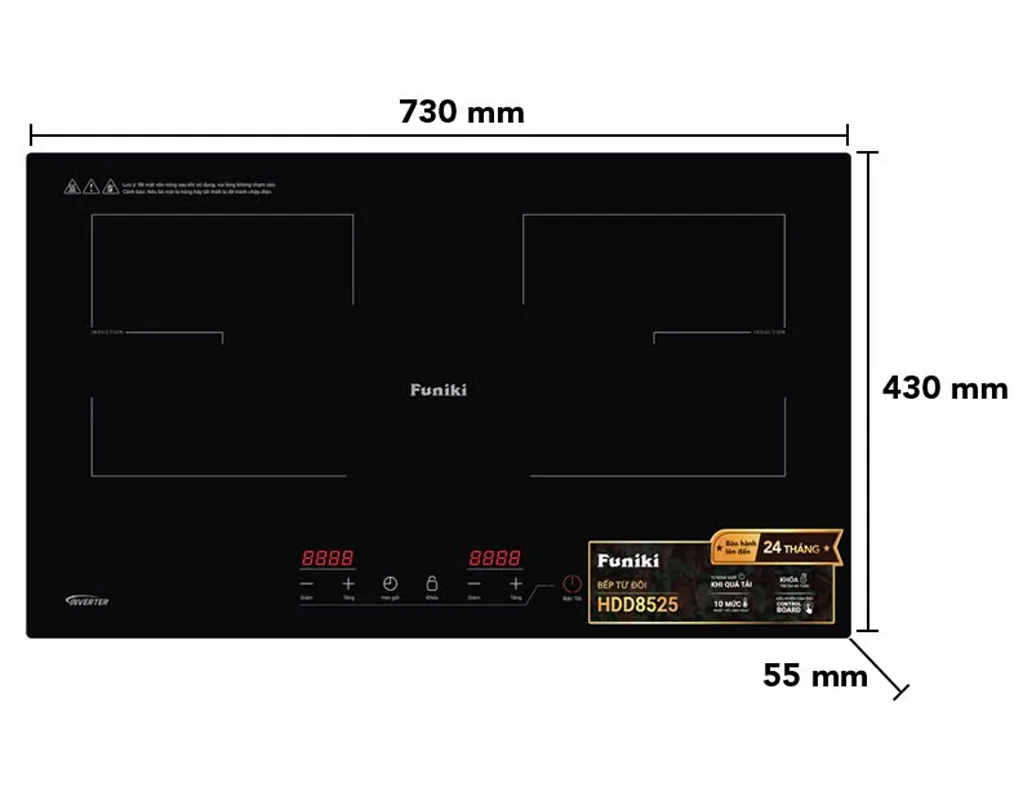 Bếp Điện Từ Đôi Funiki HDD8525 3500W 1