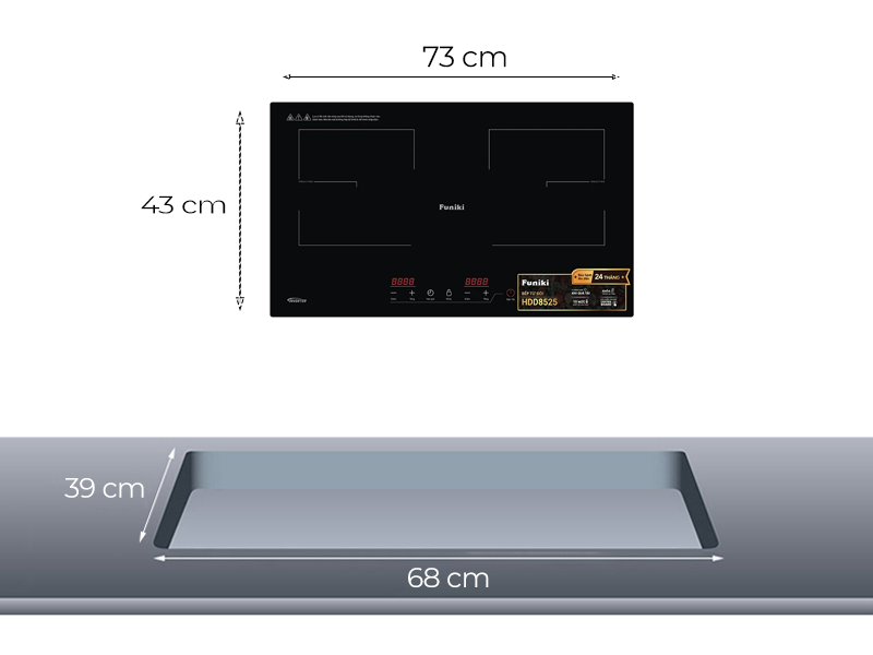 Bếp Điện Từ Đôi Funiki HDD8526 3500W 4