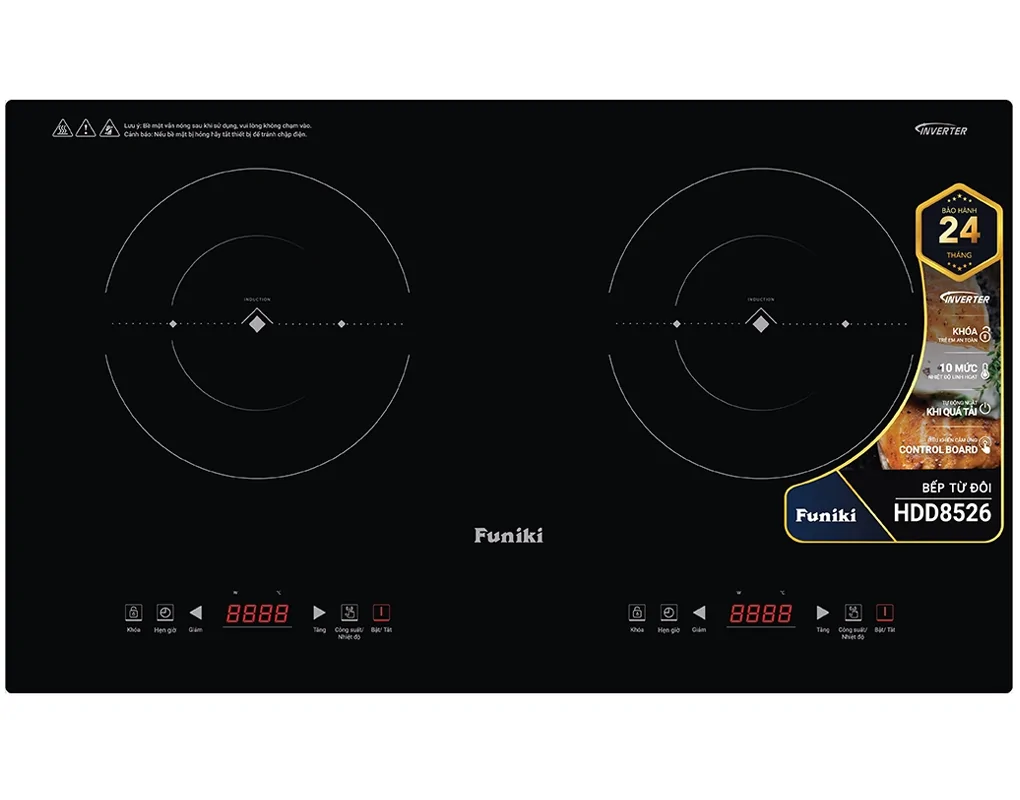 Bếp Điện Từ Đôi Funiki HDD8526 3500W 0