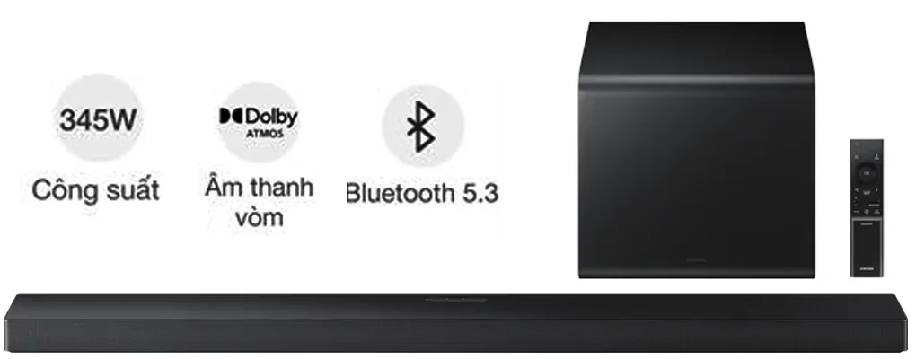 Bộ Loa Thanh Samsung HW-QS700F/XV 345W