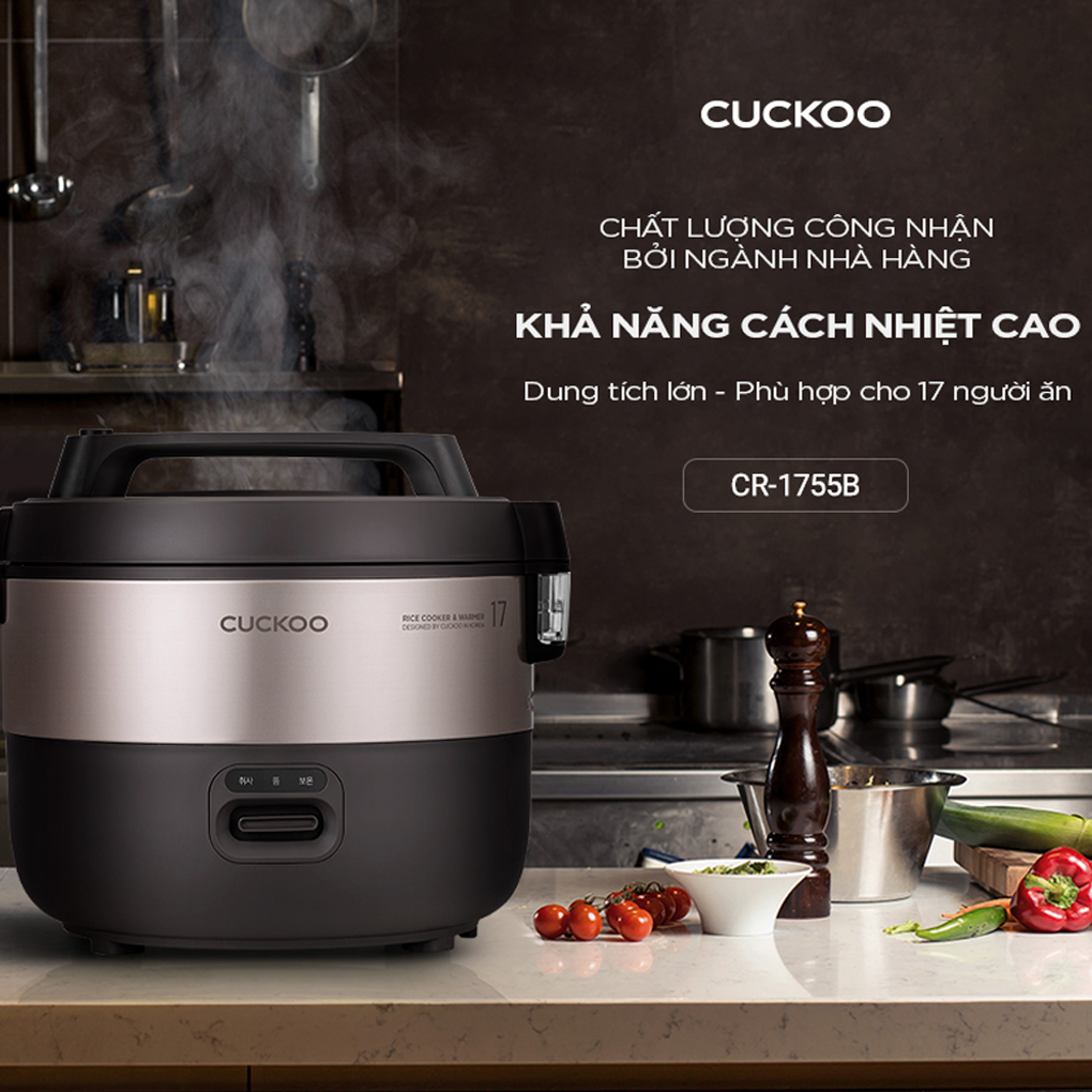 Nồi Cơm Điện Cuckoo CR-1755/KBBKCRVN 3.06 Lít 7
