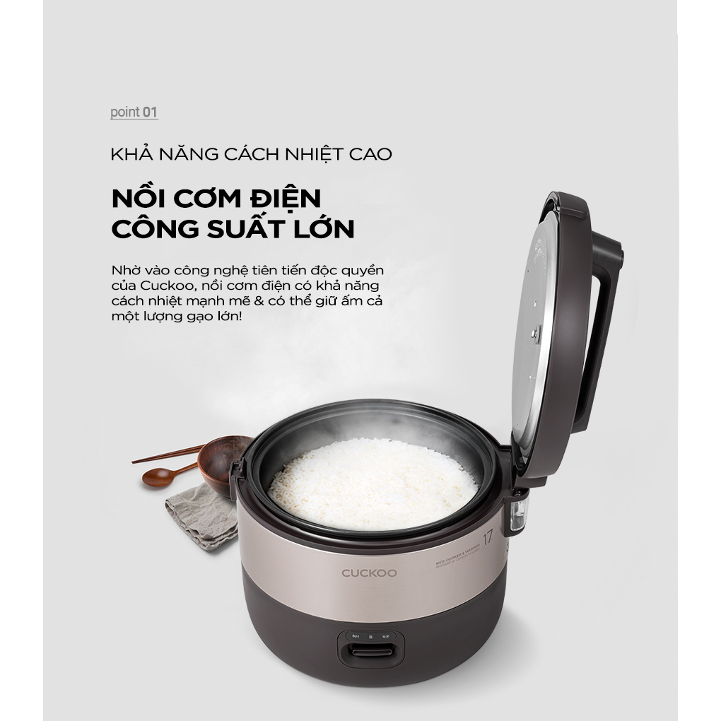 Nồi Cơm Điện Cuckoo CR-1755/KBBKCRVN 3.06 Lít 9