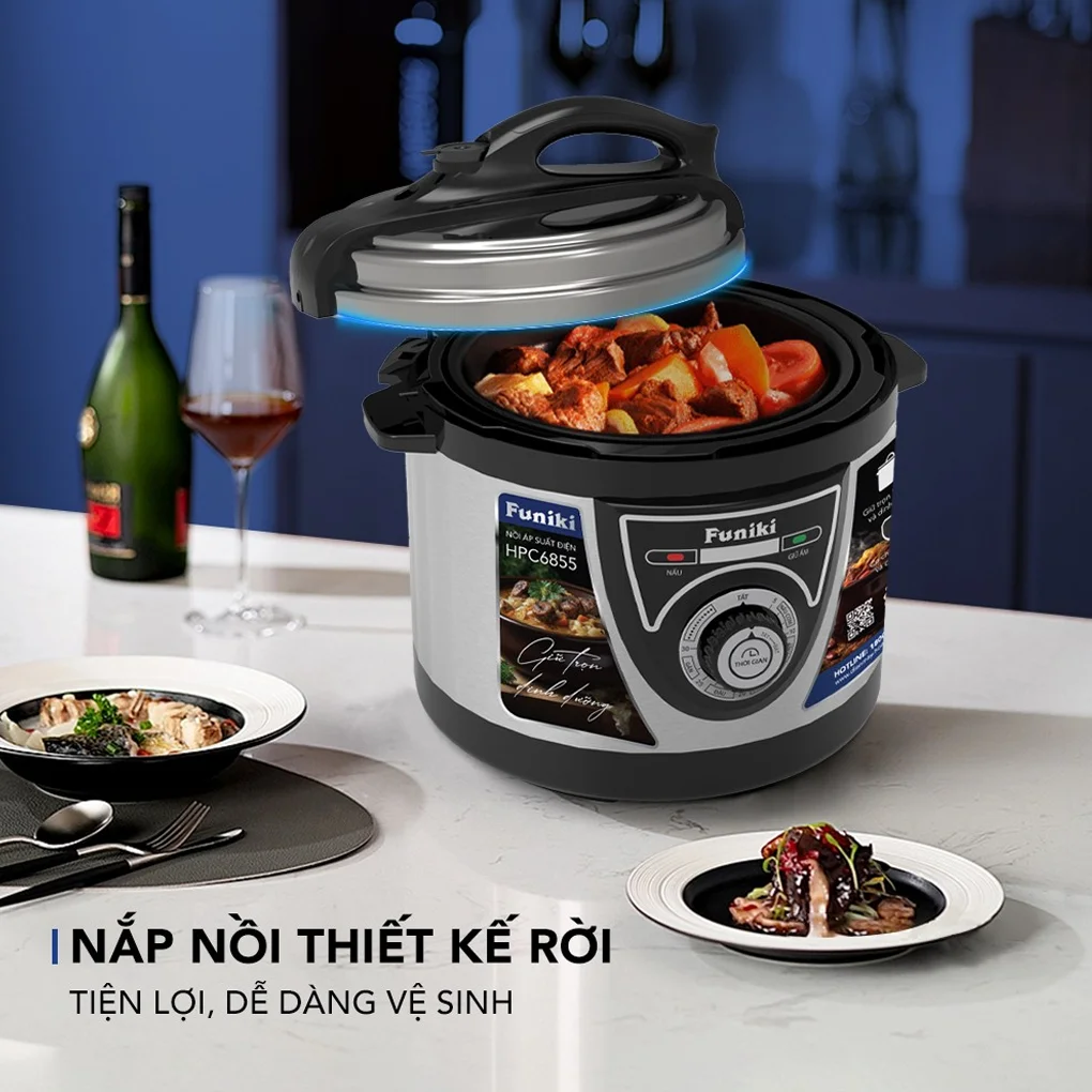 Nồi Áp Suất Điện Funiki HPC6855 5 Lít 6