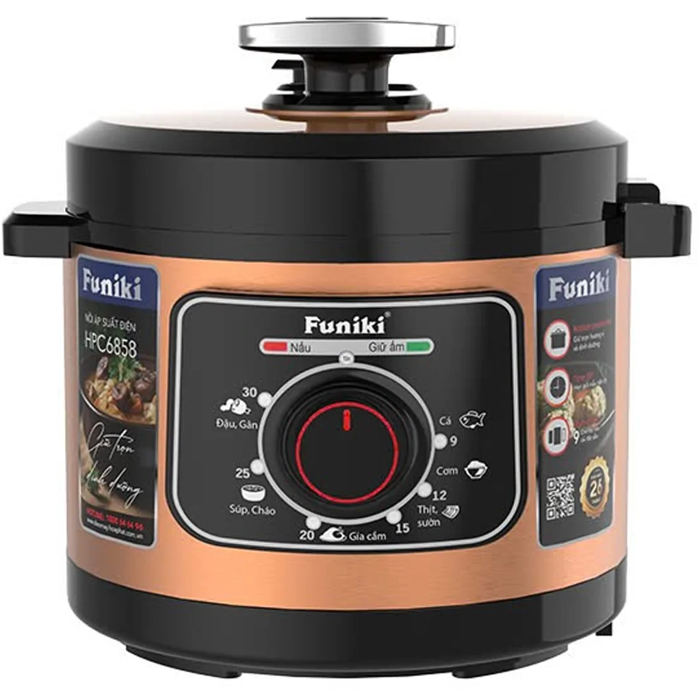 Nồi Áp Suất Điện Funiki HPC6858 6 Lít 0