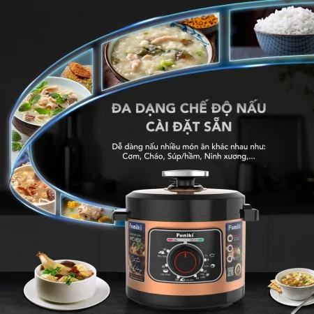 Nồi Áp Suất Điện Funiki HPC6858 6 Lít 6