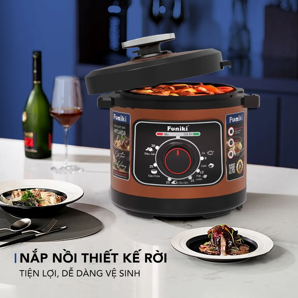 Nồi Áp Suất Điện Funiki HPC6858 6 Lít 7