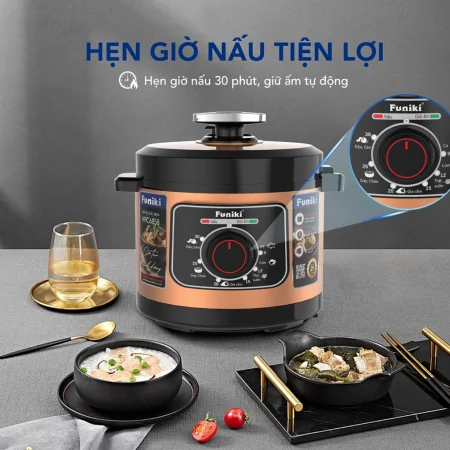 Nồi Áp Suất Điện Funiki HPC6858 6 Lít 8