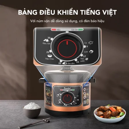 Nồi Áp Suất Điện Funiki HPC6858 6 Lít 9