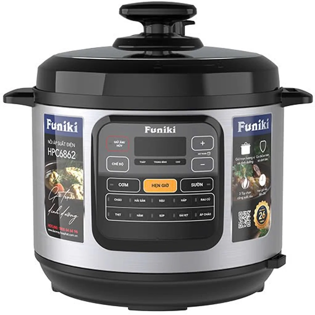 Nồi Áp Suất Điện Funiki HPC6862 6 Lít 0