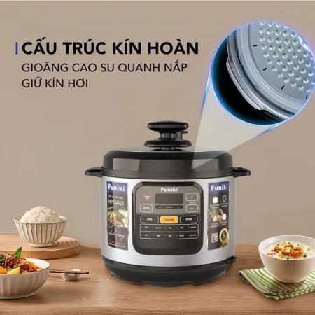 Nồi Áp Suất Điện Funiki HPC6862 6 Lít 5