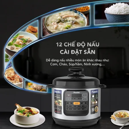 Nồi Áp Suất Điện Funiki HPC6862 6 Lít 6