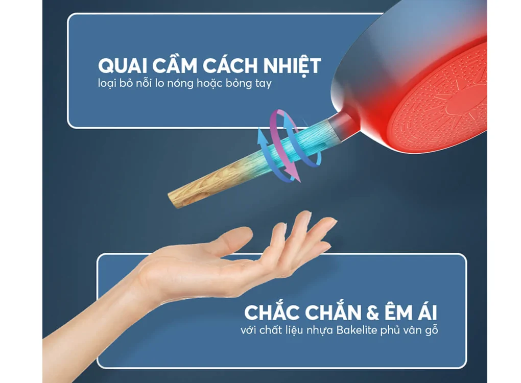 Bộ Nồi Chảo Chống Dính Vân Gỗ Elmich Nature EL-5206MG04 19