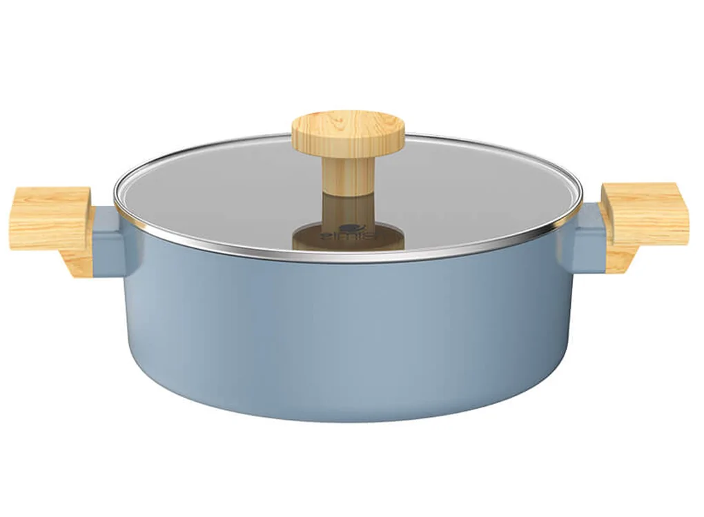 Bộ Nồi Chảo Chống Dính Vân Gỗ Elmich Nature EL-5206MG04 1