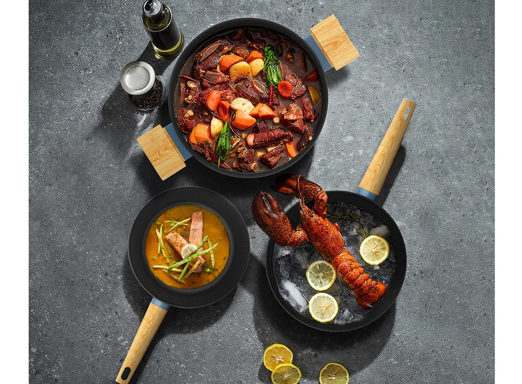 Bộ Nồi Chảo Chống Dính Vân Gỗ Elmich Nature EL-5206MG04 20