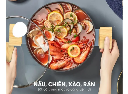 Bộ Nồi Chảo Chống Dính Vân Gỗ Elmich Nature EL-5206MG04 9