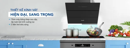 Máy Hút Mùi Áp Tường Kính Vát Funiki HKH9688 5