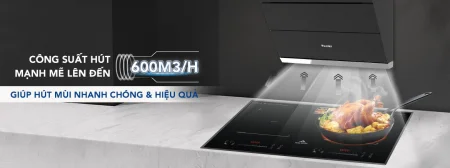 Máy Hút Mùi Áp Tường Kính Vát Funiki HKH9688 6